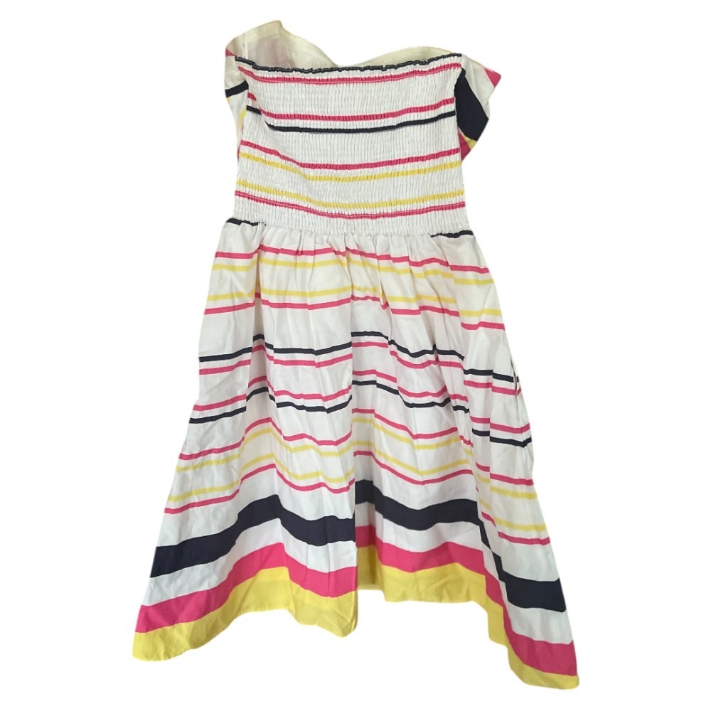 Lilly Pulitzer Felicity Dress Strapless Fit & Flare White Striped Mini Dress 6 - Picture 3 of 9